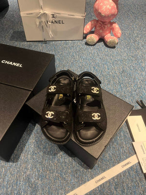 Chanel G40138 Women's Sandals Shoes Lambskin C90252 - 35 - View 1