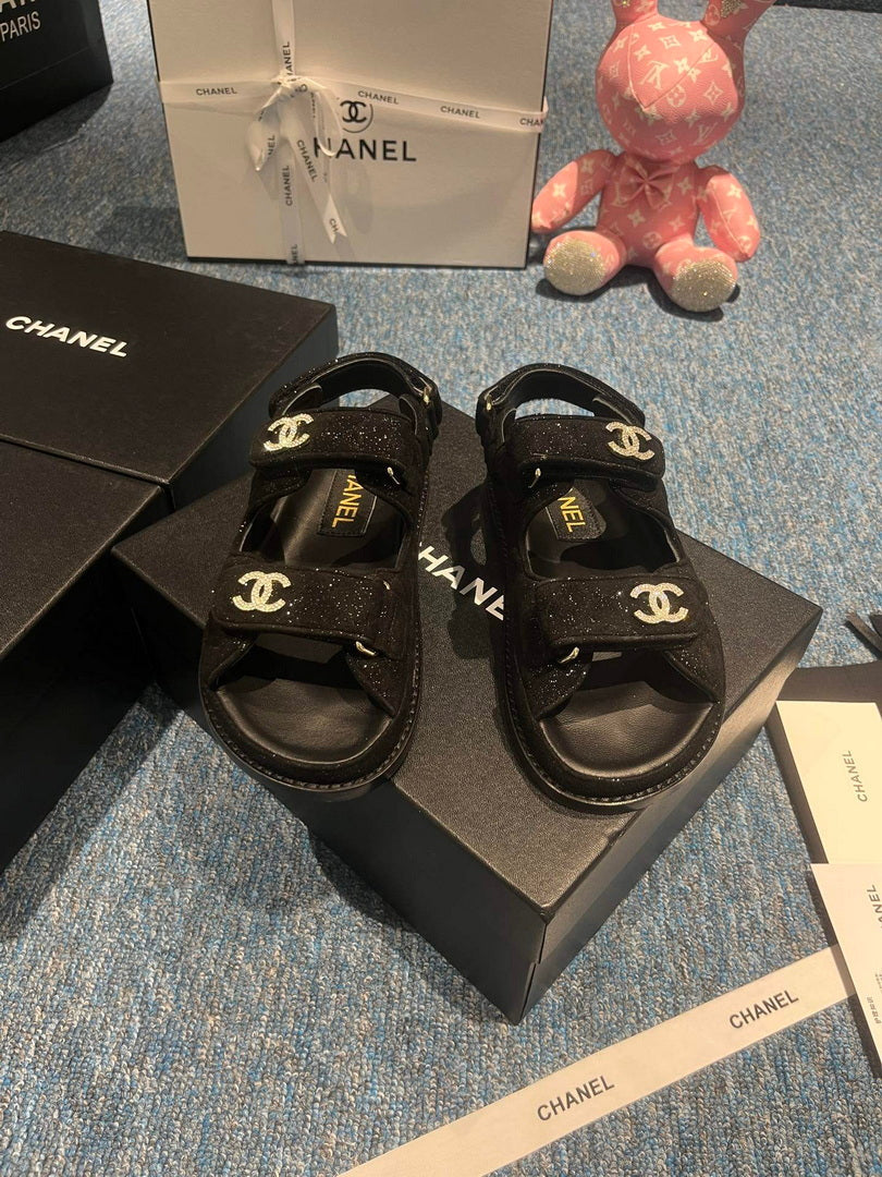 Chanel G40138 Women's Sandals Shoes Lambskin C90252