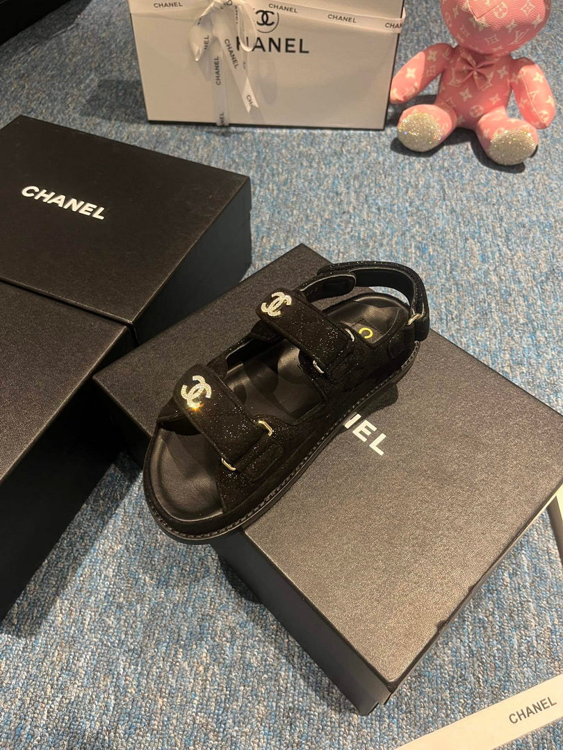 Chanel G40138 Women's Sandals Shoes Lambskin C90252 - 35 - View 7