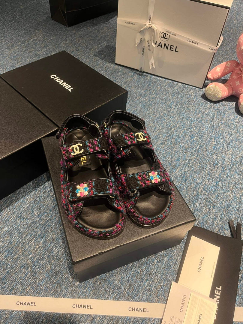 Chanel G40138 Women's Sandals Shoes Lambskin C90253