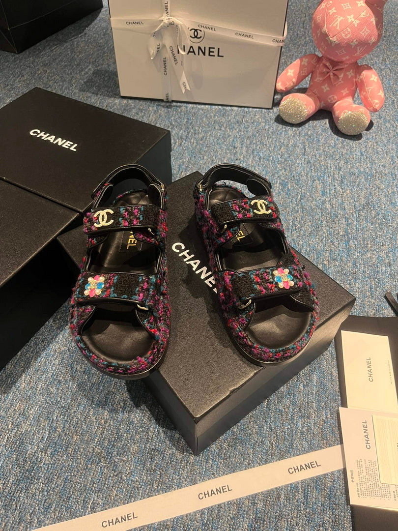Chanel G40138 Women's Sandals Shoes Lambskin C90253