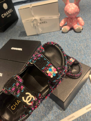 Chanel G40138 Women's Sandals Shoes Lambskin C90253 - 35 - View 8