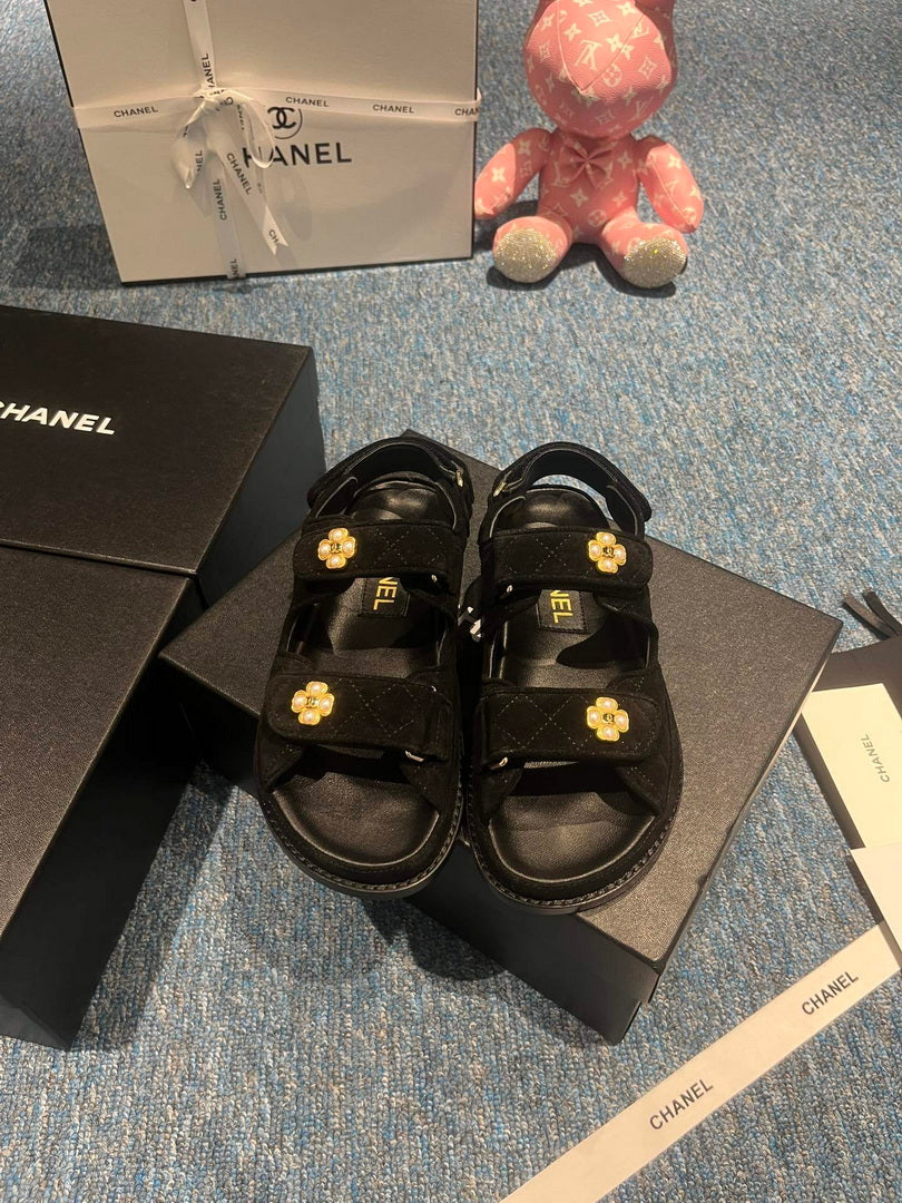 Chanel G40138 Women's Sandals Shoes Lambskin C90254
