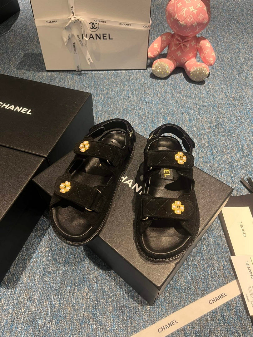 Chanel G40138 Women's Sandals Shoes Lambskin C90254