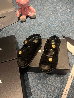 Chanel G40138 Women's Sandals Shoes Lambskin C90254 - 35 - View 4