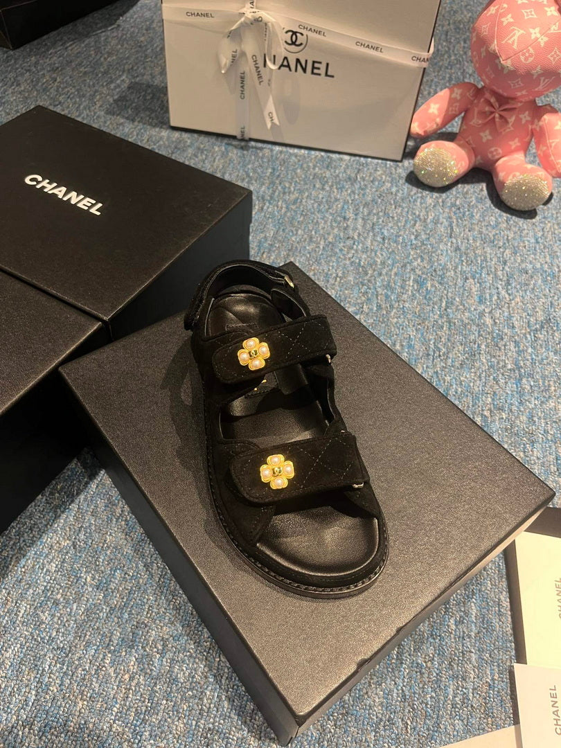 Chanel G40138 Women's Sandals Shoes Lambskin C90254