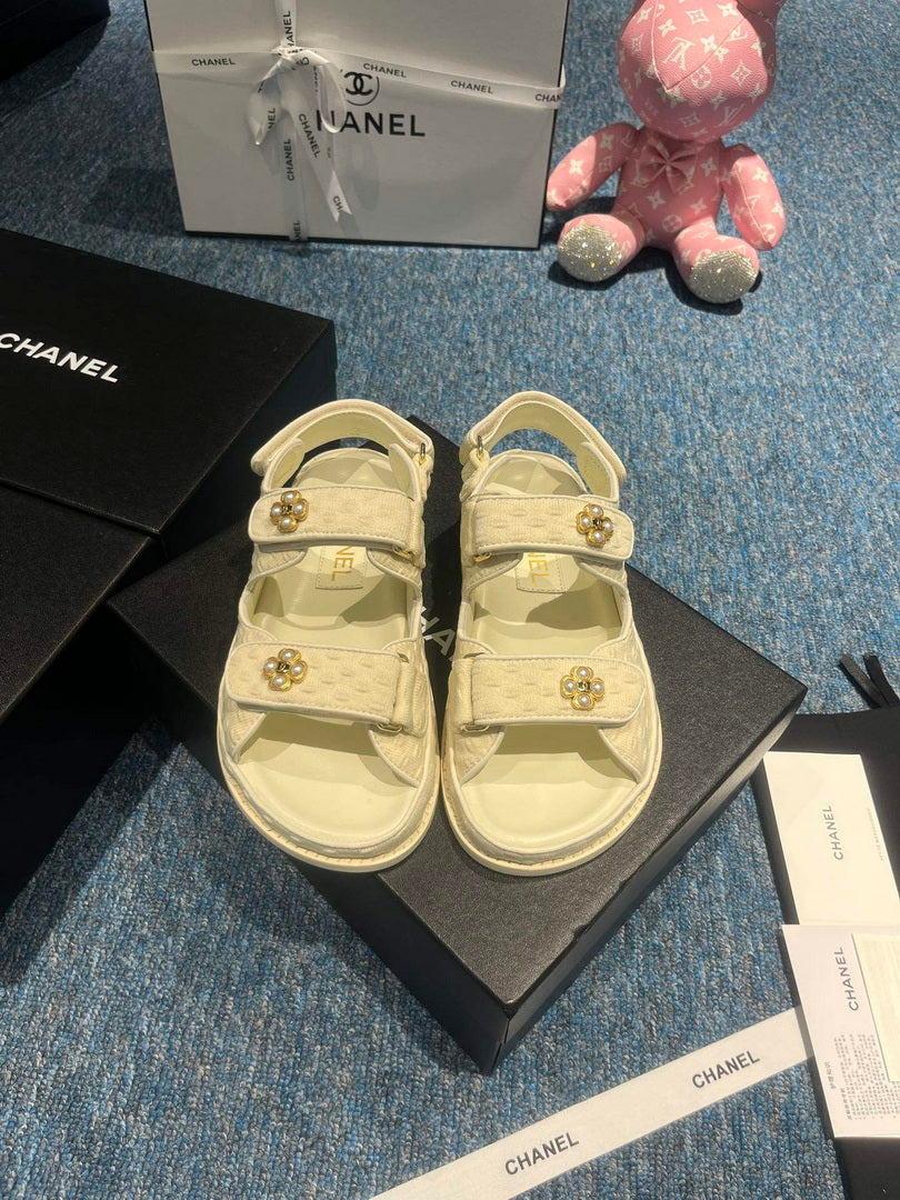 Chanel G40138 Women's Sandals Shoes Lambskin C90255