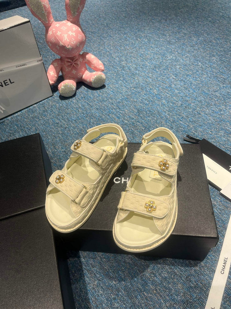 Chanel G40138 Women's Sandals Shoes Lambskin C90255