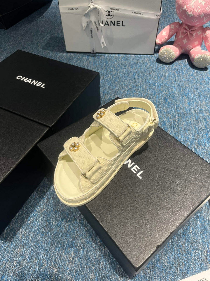 Chanel G40138 Women's Sandals Shoes Lambskin C90255