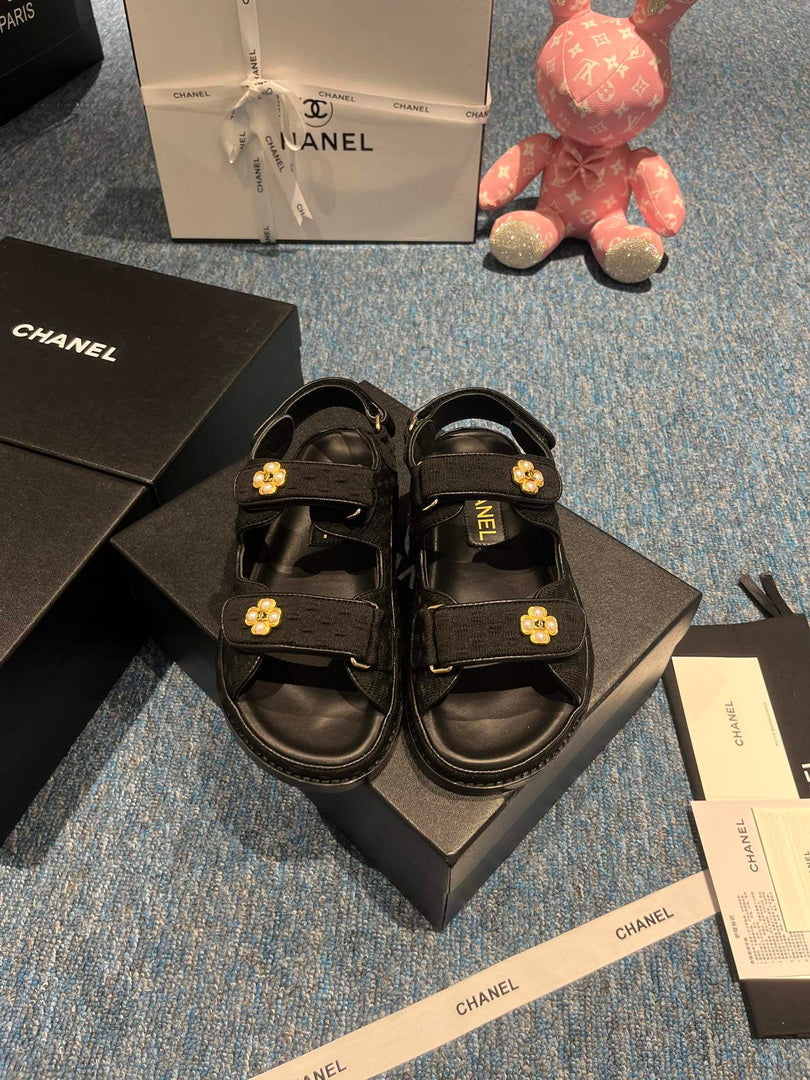 Chanel G40138 Women's Sandals Shoes Lambskin C90256
