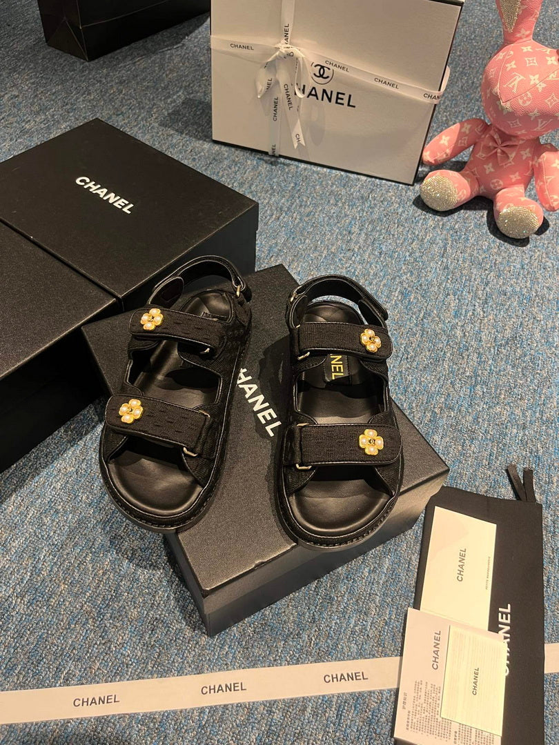 Chanel G40138 Women's Sandals Shoes Lambskin C90256