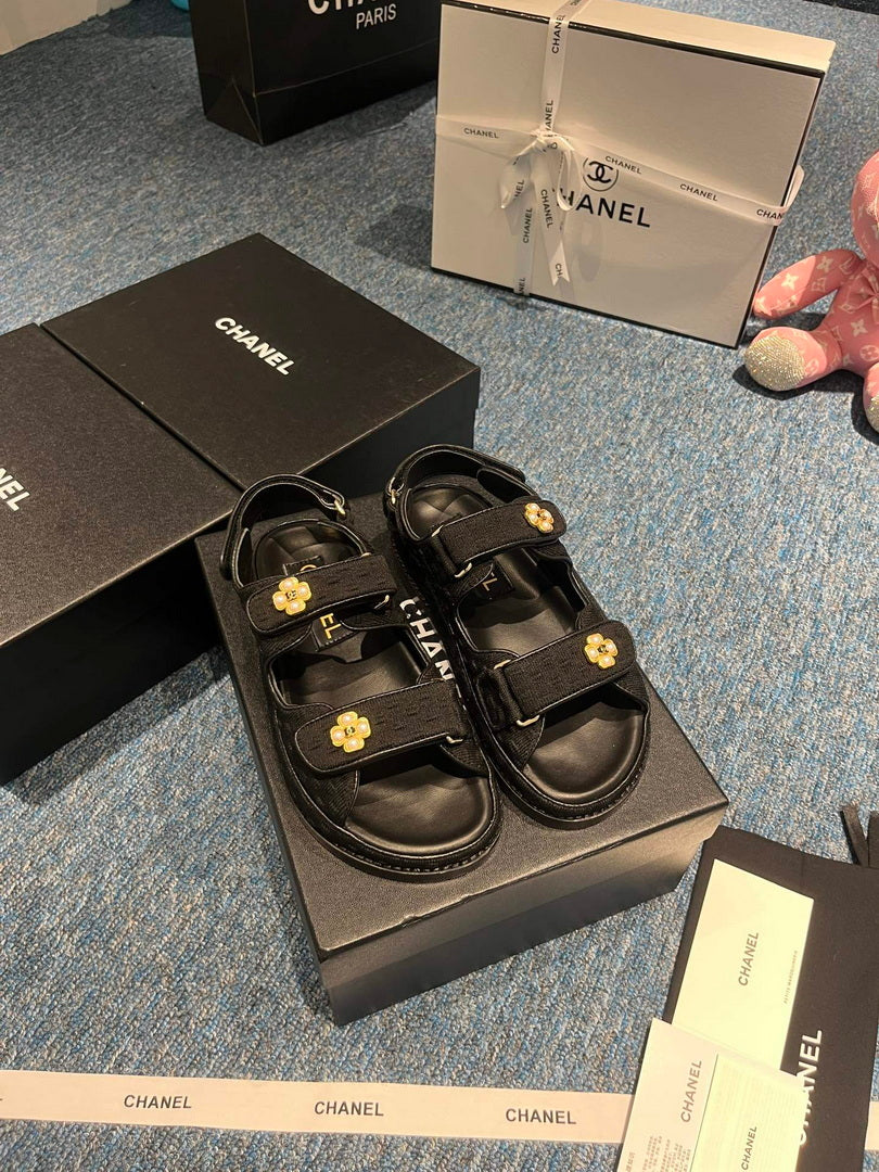 Chanel G40138 Women's Sandals Shoes Lambskin C90256