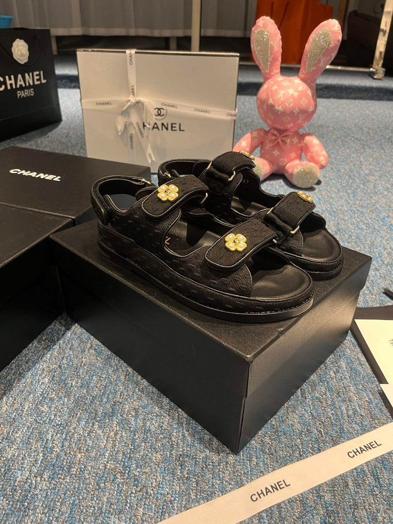 Chanel G40138 Women's Sandals Shoes Lambskin C90256
