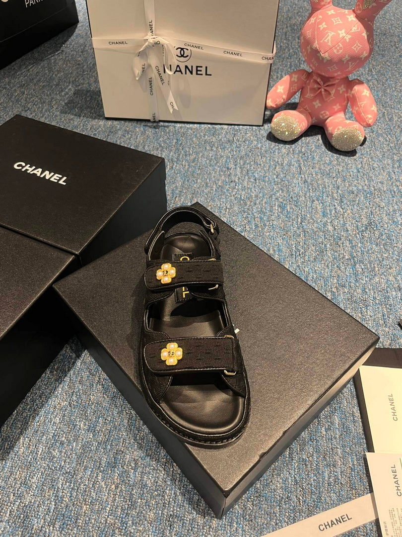 Chanel G40138 Women's Sandals Shoes Lambskin C90256