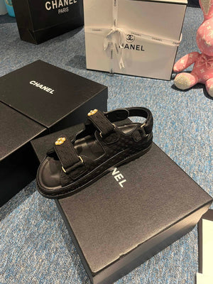 Chanel G40138 Women's Sandals Shoes Lambskin C90256 - 35 - View 7