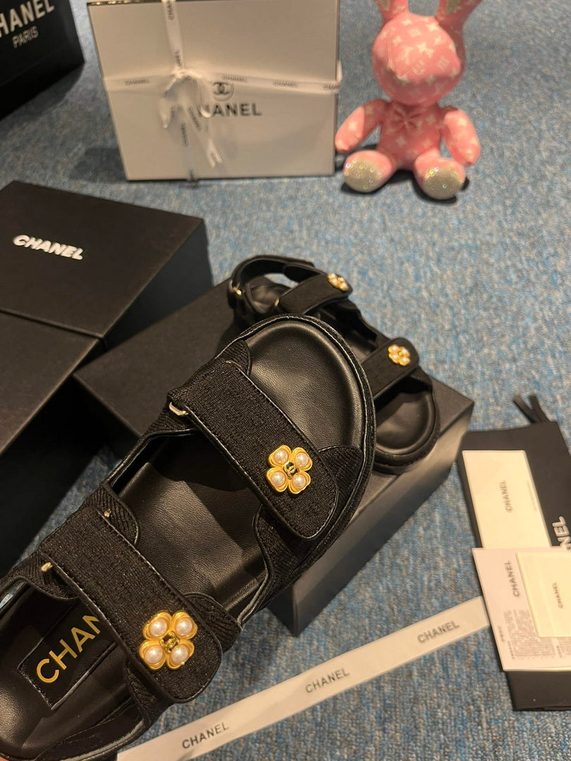 Chanel G40138 Women's Sandals Shoes Lambskin C90256