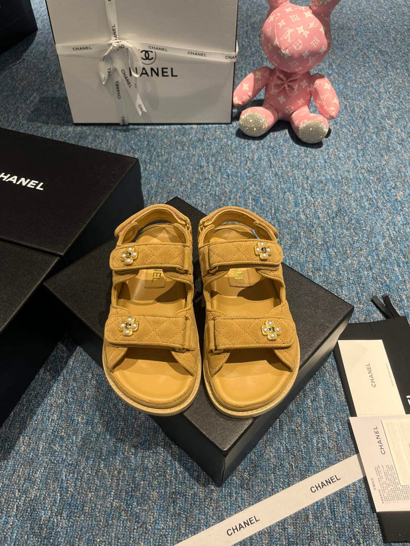 Chanel G40138 Women's Sandals Shoes Lambskin C90257 - 35 - View 1