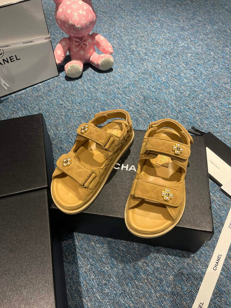 Chanel G40138 Women's Sandals Shoes Lambskin C90257