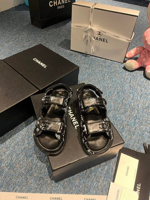 Chanel G40138 Women's Sandals Shoes Lambskin C90258 - 35 - View 3