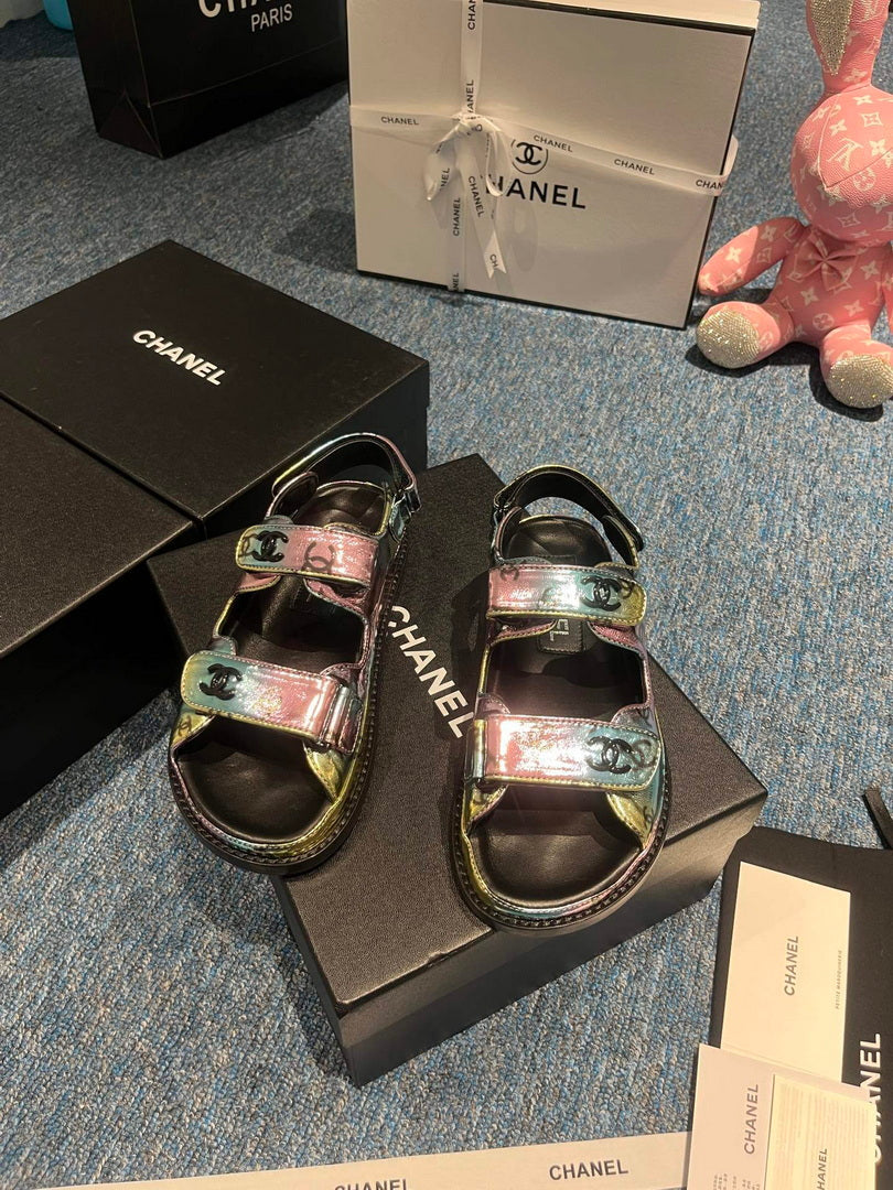 Chanel G40138 Women's Sandals Shoes Lambskin C90259
