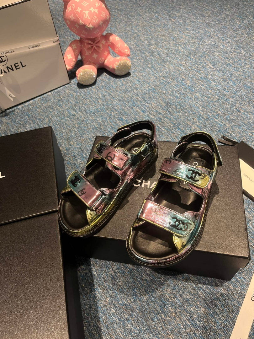 Chanel G40138 Women's Sandals Shoes Lambskin C90259 - 35 - View 7
