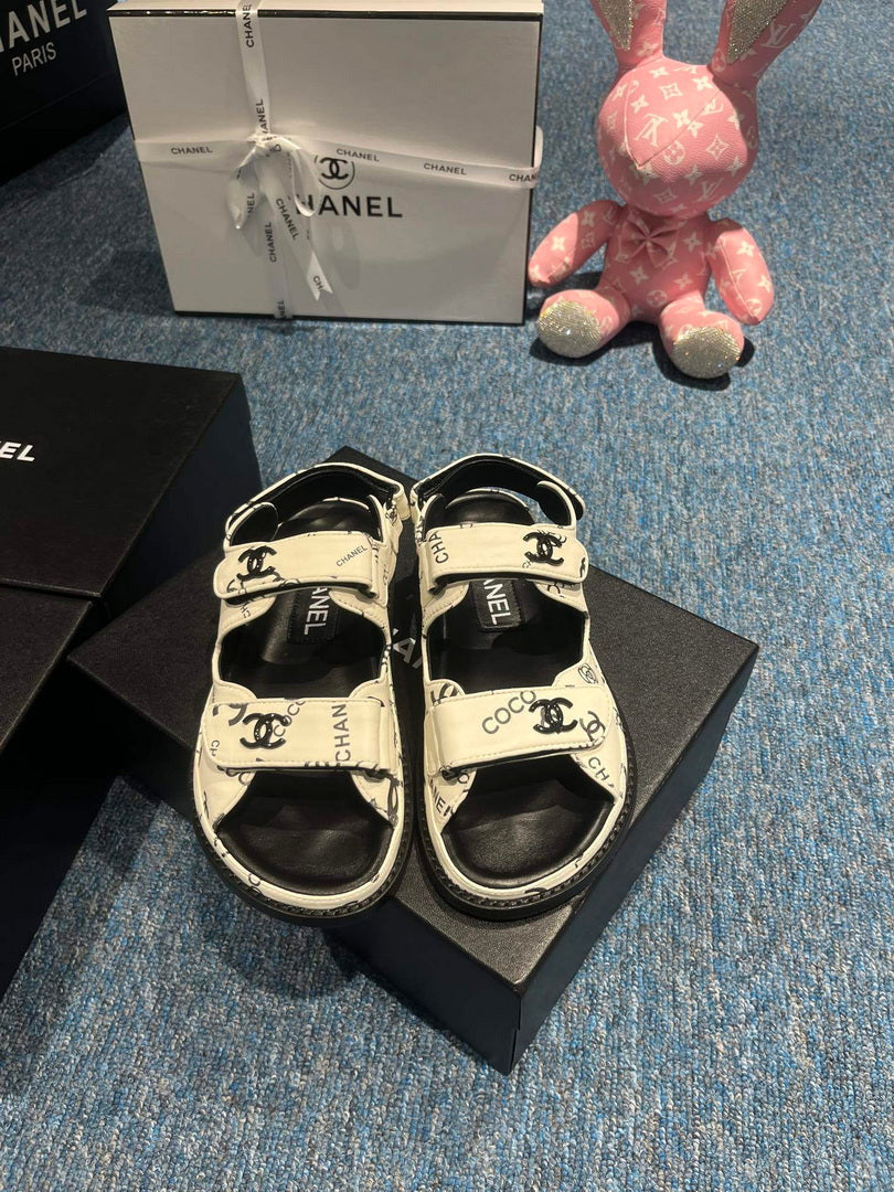 Chanel G40138 Women's Sandals Shoes Lambskin C90260 - 35 - View 1