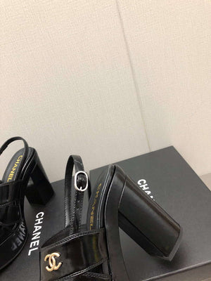 Chanel G45016 Patent Crumpled Lambskin Sandals C88320 - US 4=Euro 35 - View 6
