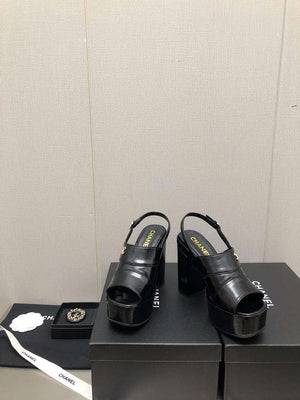 Chanel G45016 Patent Crumpled Lambskin Sandals C88320 - US 4=Euro 35 - View 7