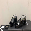 Chanel G45016 Patent Crumpled Lambskin Sandals C88320 - US 4=Euro 35 - View 1