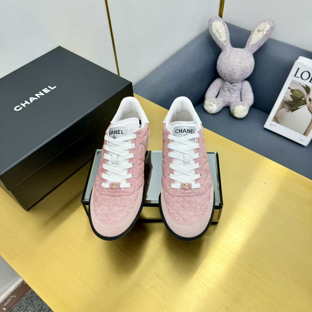 Chanel G45839 Women 24B Trainers Shiny Calfskin Calfskin & Suede Calfskin C91254