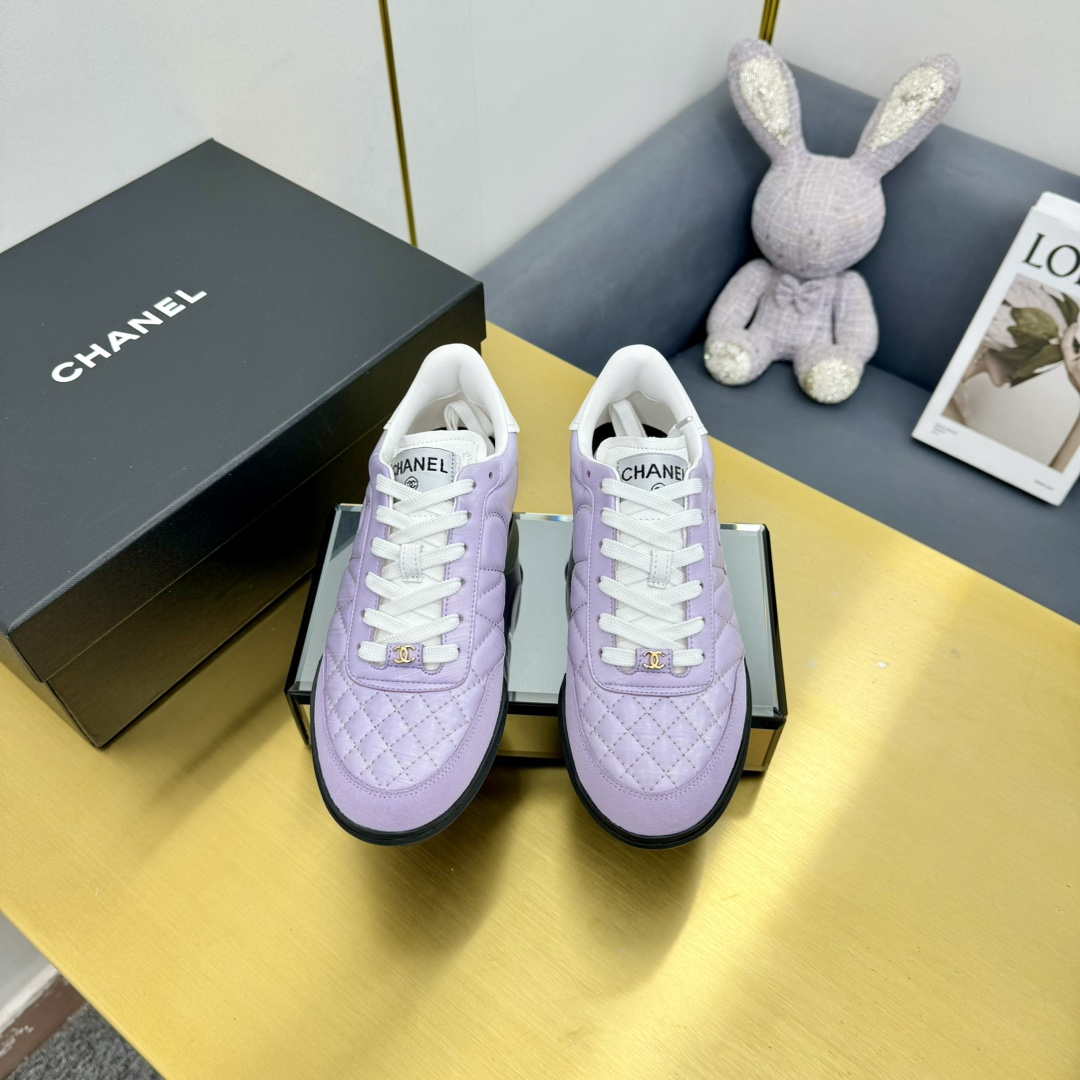 Chanel G45839 Women 24B Trainers Shiny Calfskin Calfskin & Suede Calfskin C91255