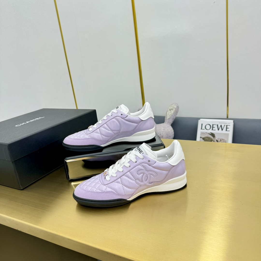 Chanel G45839 Women 24B Trainers Shiny Calfskin Calfskin & Suede Calfskin C91255