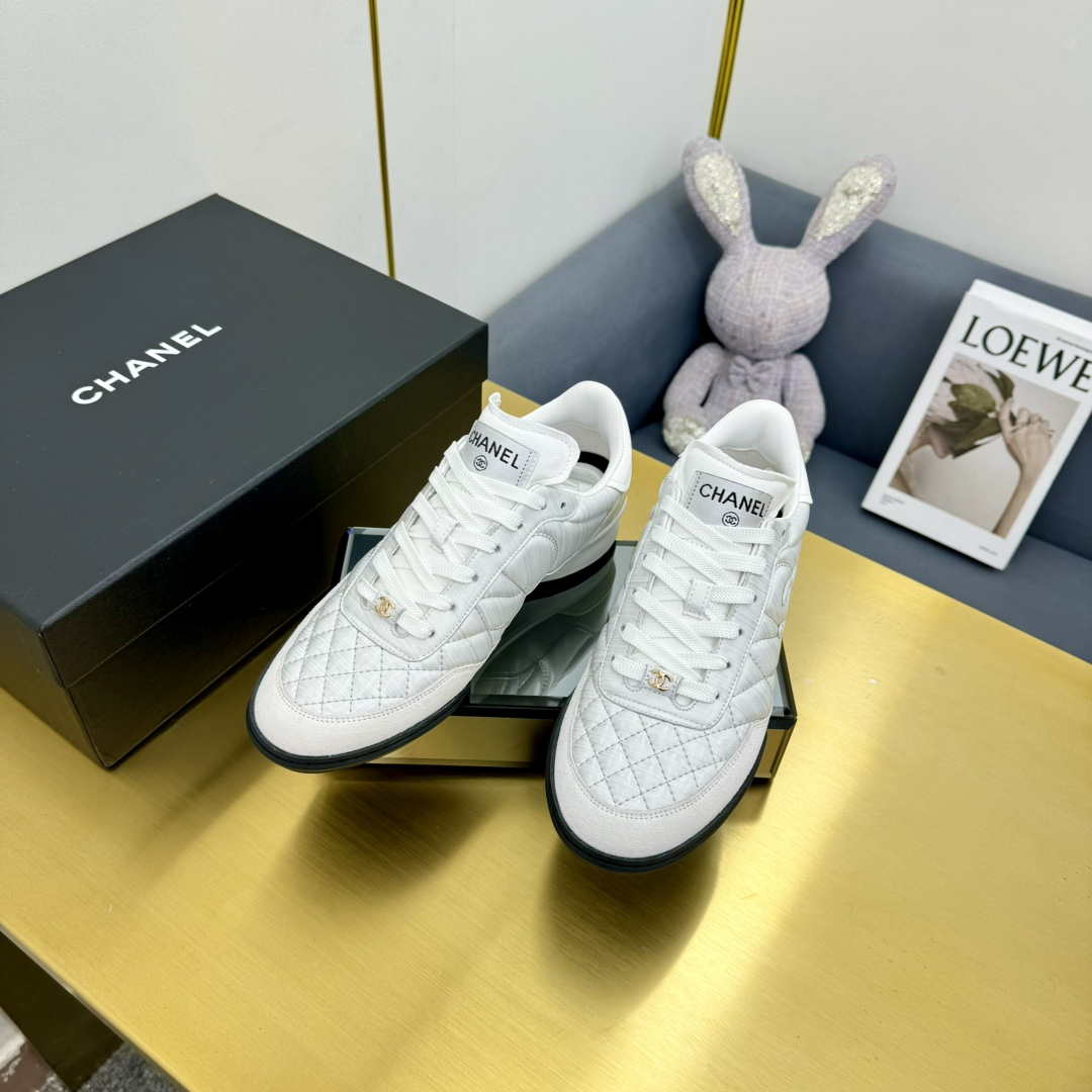 Chanel G45839 Women 24B Trainers Shiny Calfskin Calfskin & Suede Calfskin C91256