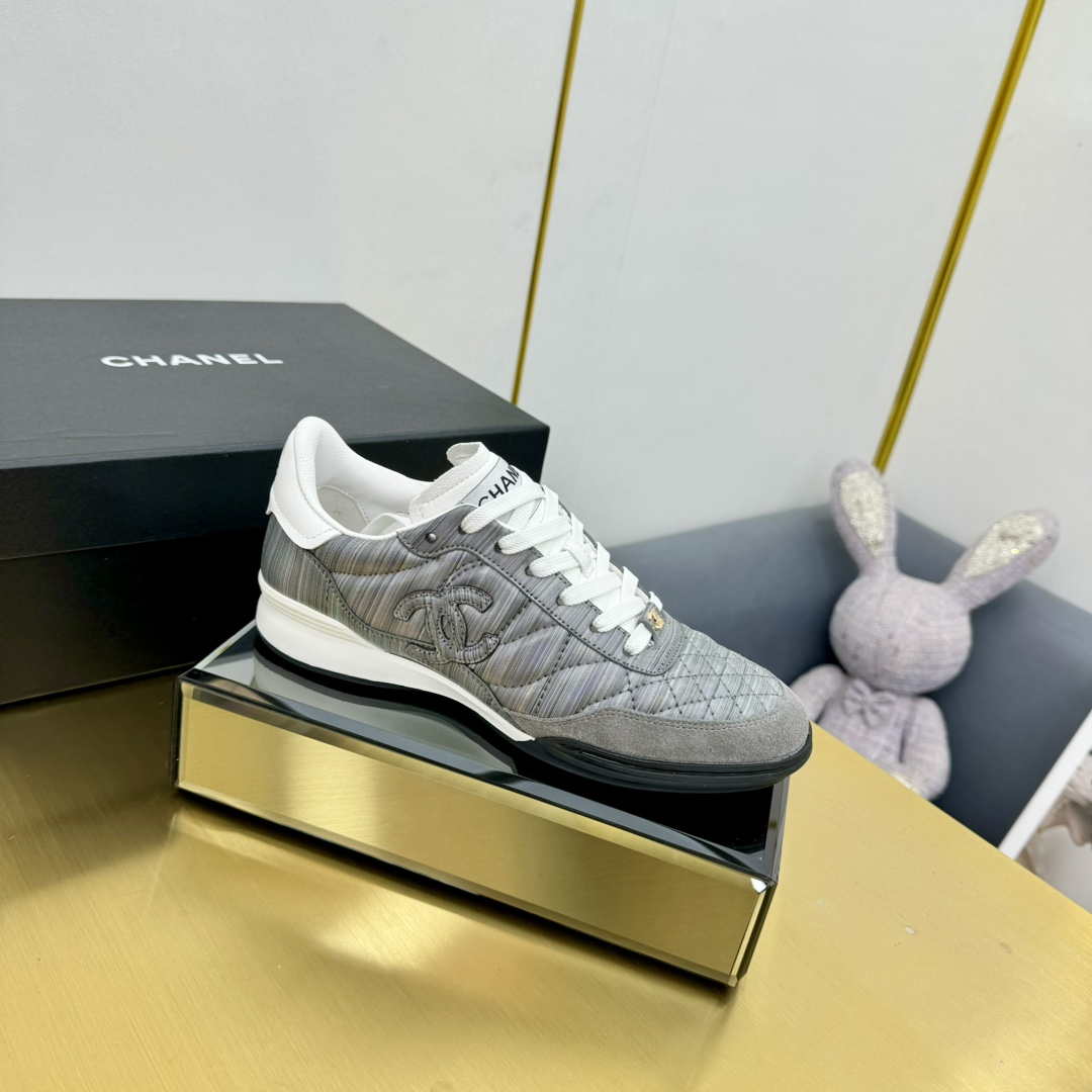 Chanel G45839 Women 24B Trainers Shiny Calfskin Calfskin & Suede Calfskin C91257
