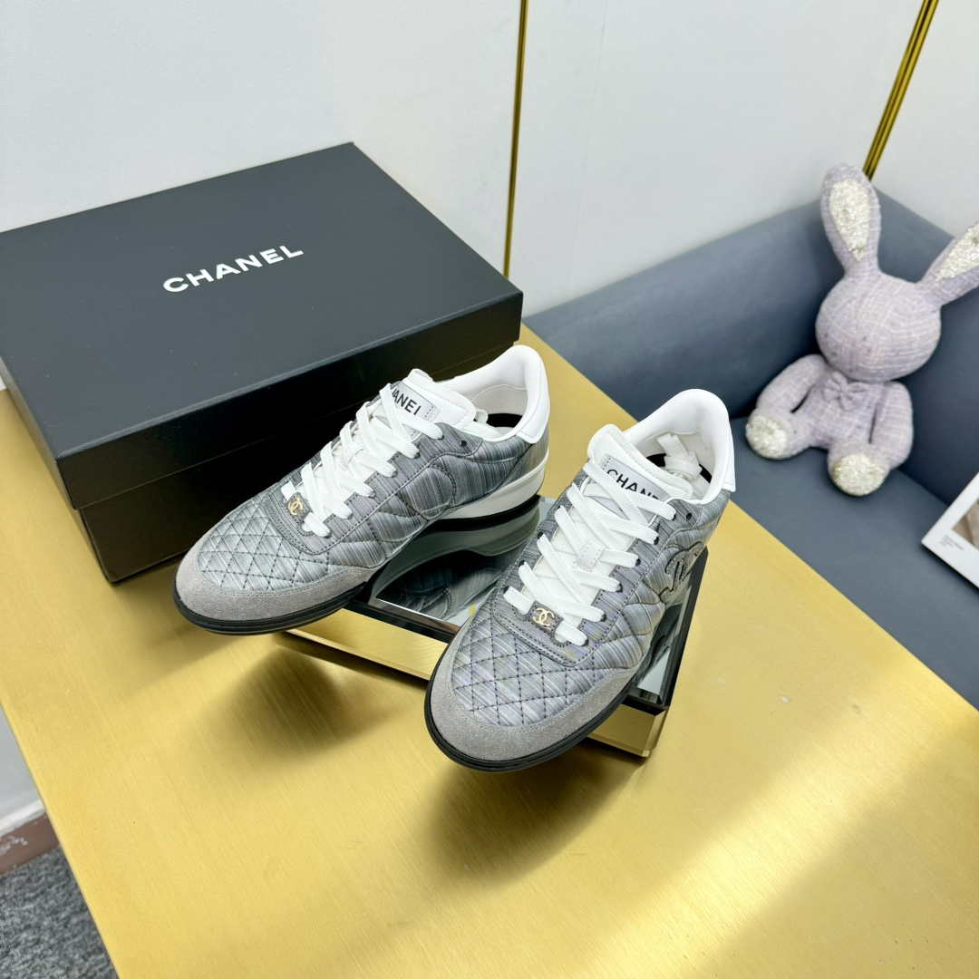 Chanel G45839 Women 24B Trainers Shiny Calfskin Calfskin & Suede Calfskin C91257