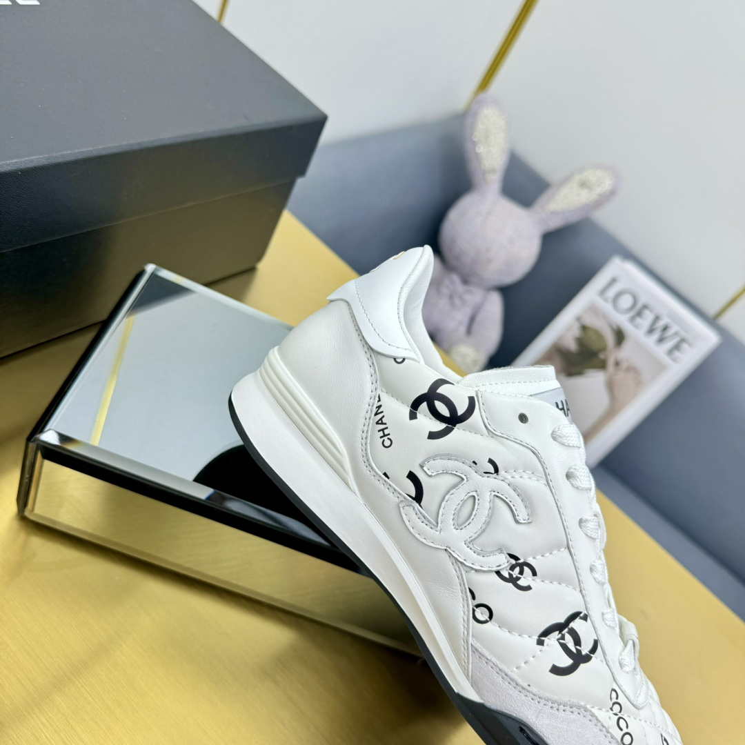 Chanel G45839 Women 24B Trainers Shiny Calfskin Calfskin & Suede Calfskin C91259