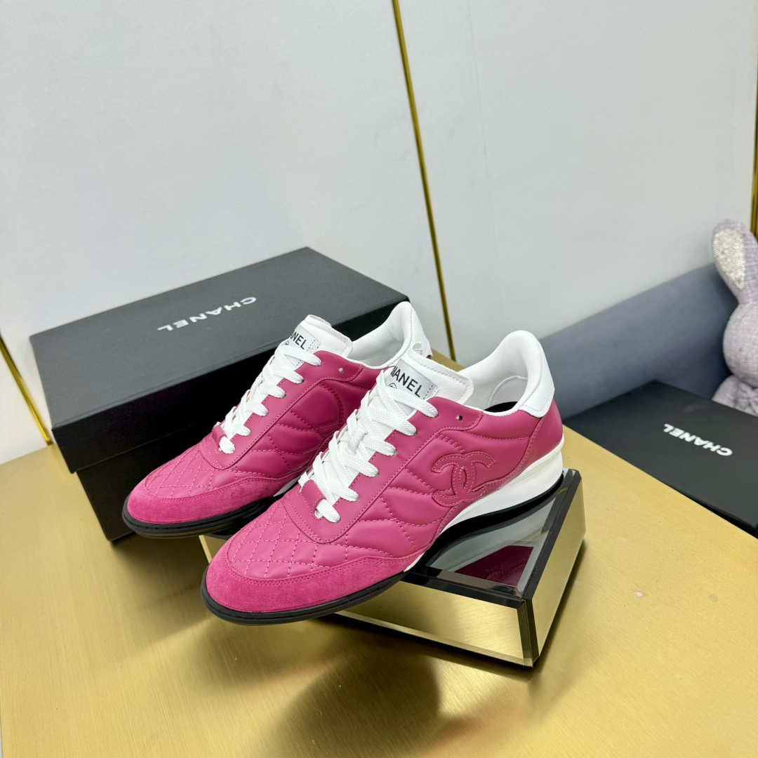 Chanel G45839 Women 24B Trainers Shiny Calfskin Calfskin & Suede Calfskin C91258
