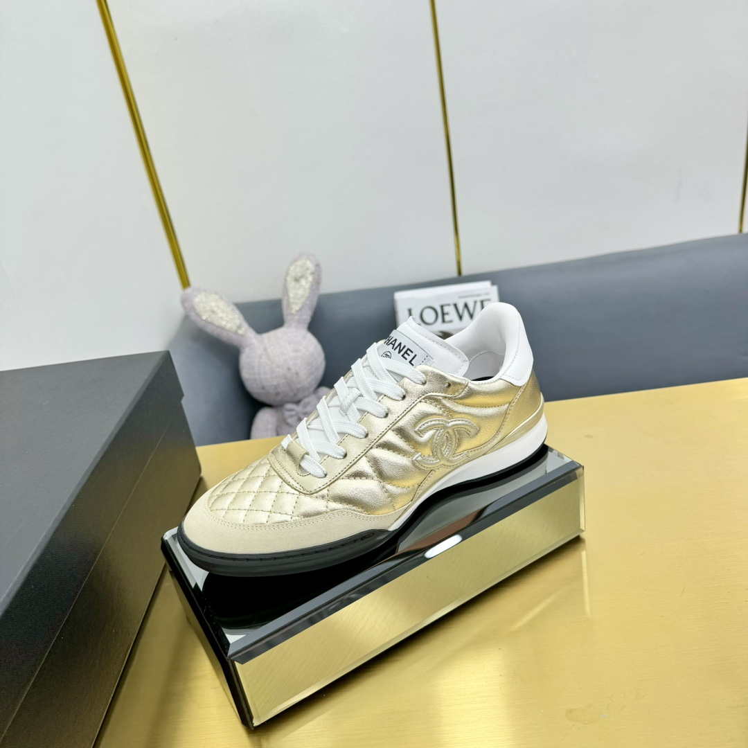 Chanel G45839 Women 24B Trainers Shiny Calfskin Calfskin & Suede Calfskin C91265