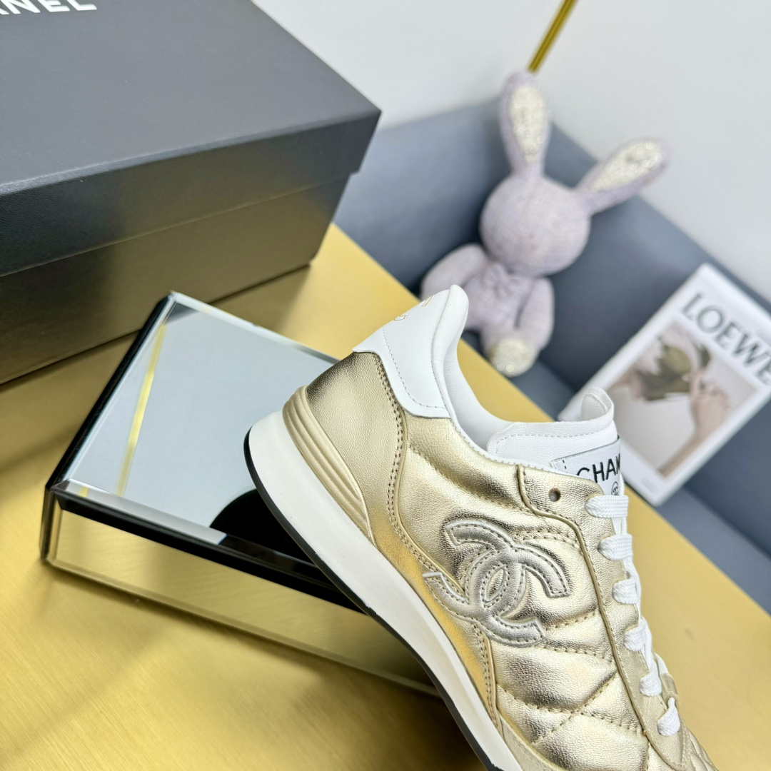Chanel G45839 Women 24B Trainers Shiny Calfskin Calfskin & Suede Calfskin C91265