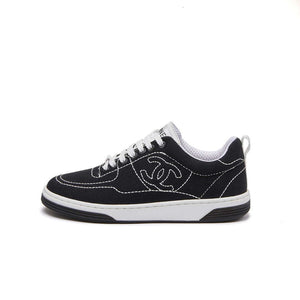 Chanel G46076 Women 24B Trainers Cotton  Black & White C91282 - Fmale-Euro 35=US 4 - View 1