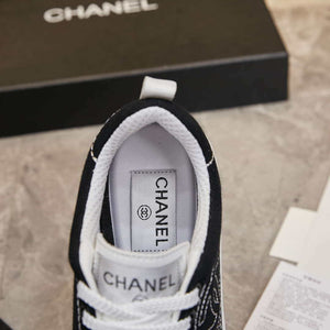 Chanel G46076 Women 24B Trainers Cotton  Black & White C91282 - Fmale-Euro 35=US 4 - View 7