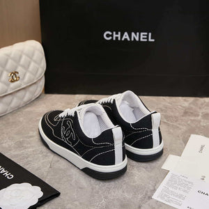 Chanel G46076 Women 24B Trainers Cotton  Black & White C91282 - Fmale-Euro 35=US 4 - View 8