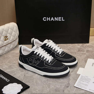 Chanel G46076 Women 24B Trainers Cotton  Black & White C91282 - Fmale-Euro 35=US 4 - View 10