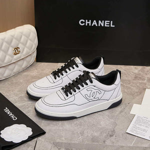 Chanel G46076 Women 24B Trainers Cotton  Black & White C91283 - Fmale-Euro 35=US 4 - View 2