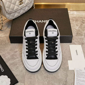 Chanel G46076 Women 24B Trainers Cotton  Black & White C91284 - Fmale-Euro 35=US 4 - View 4
