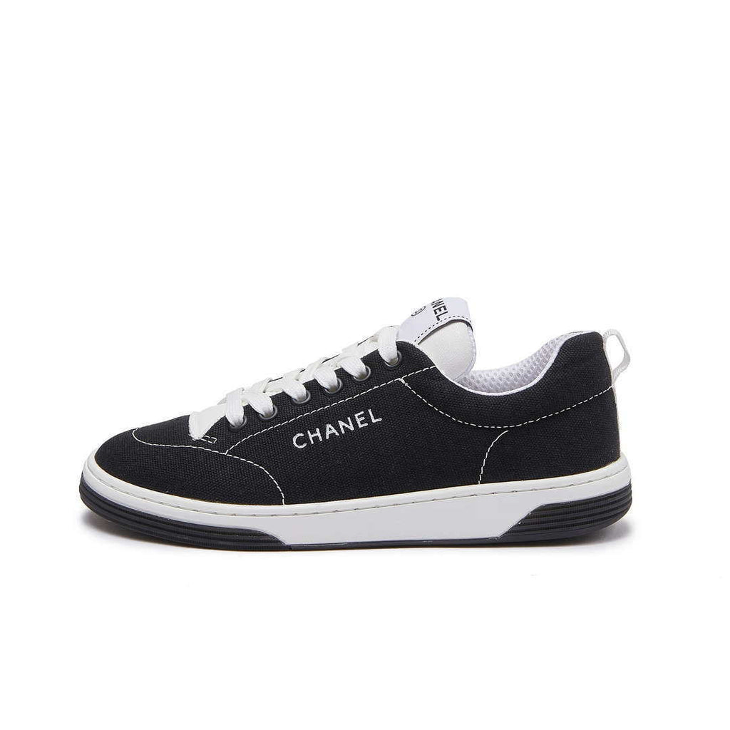 Chanel G46076 Women 24B Trainers Cotton  Black & White C91285