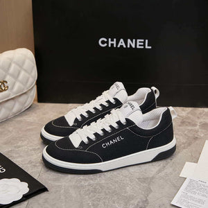 Chanel G46076 Women 24B Trainers Cotton  Black & White C91285 - Fmale-Euro 35=US 4 - View 2
