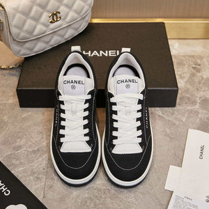 Chanel G46076 Women 24B Trainers Cotton  Black & White C91285 - Fmale-Euro 35=US 4 - View 5
