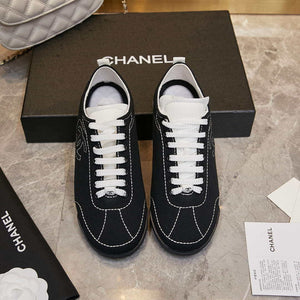 Chanel G46076 Women 24B Trainers Cotton  Black & White C91286 - Fmale-Euro 35=US 4 - View 6