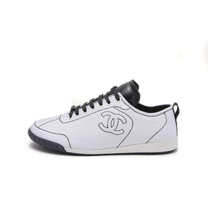 Chanel G46076 Women 24B Trainers Cotton  Black & White C91287 - Fmale-Euro 35=US 4 - View 1